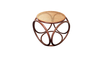 Vintage Bentwood & Cane Hoop Stool