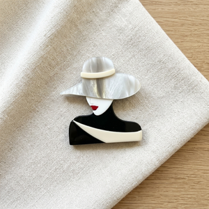 Art Deco Style Woman Brooch