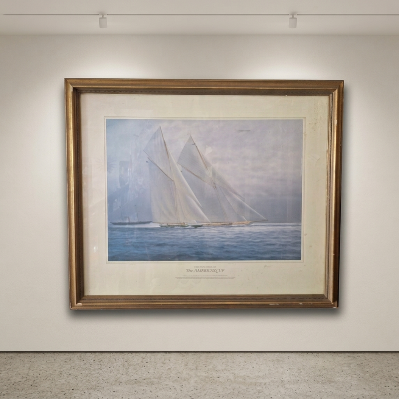 paintings of the America's Cup by British Artist Tim Franklin Ross Thompson