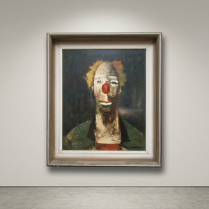 Framed 1940s/50s print of "Head of a Clown" (Tete de Clown) 1937 by Joseph Kutter