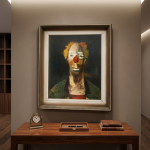 Framed 1940s/50s print of "Head of a Clown" (Tete de Clown) 1937 by Joseph Kutter