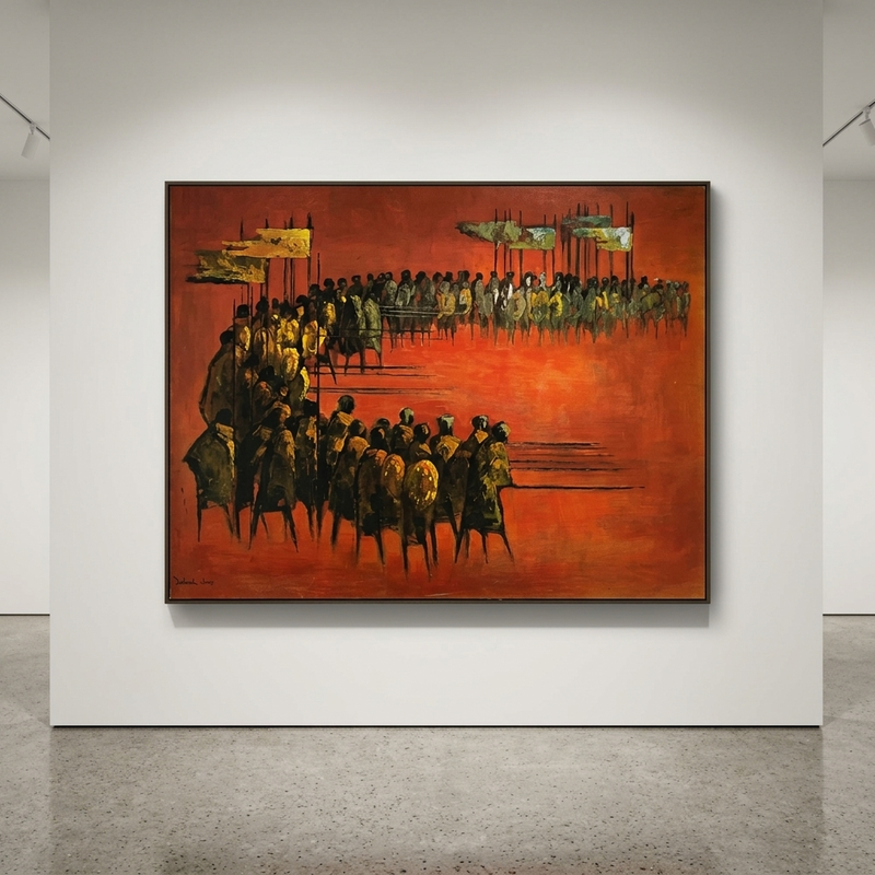 Large 1960s Vintage Print of Deborah Jones "March of the Kings"