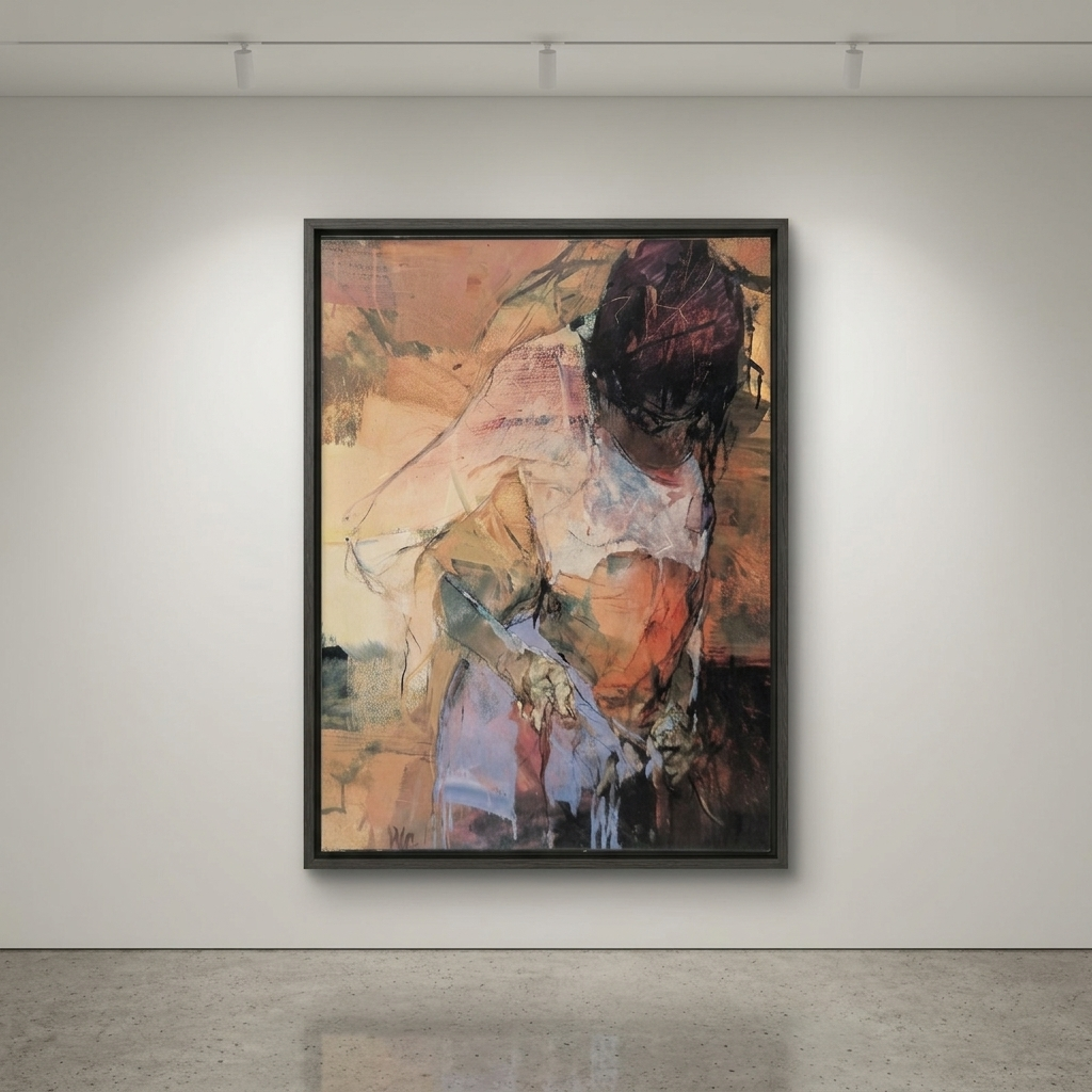 Print of a Mixed Medium Painting by German Artist Karin Volker