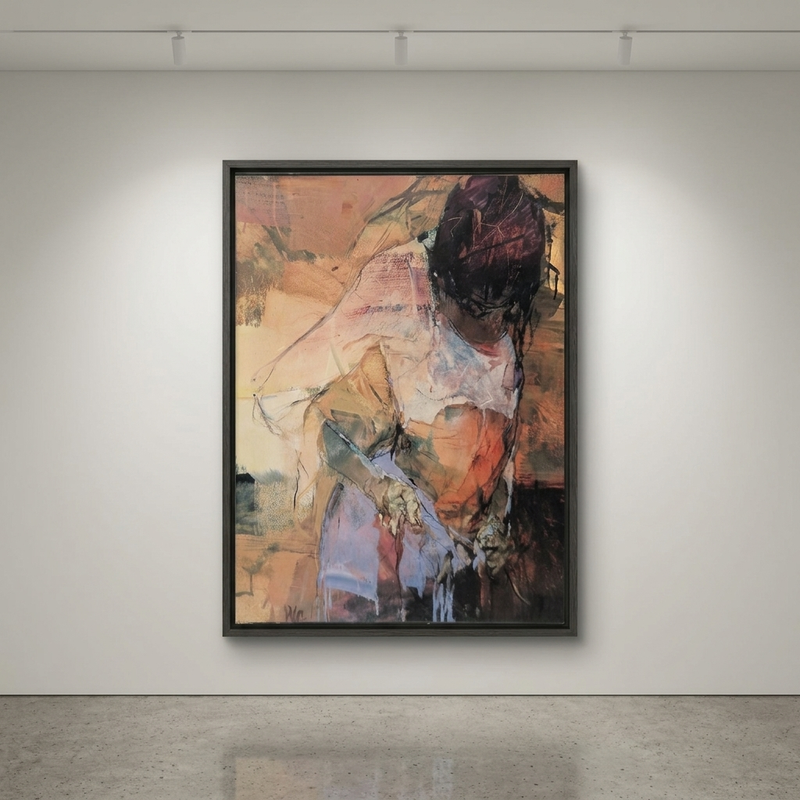 Print of a Mixed Medium Painting by German Artist Karin Volker