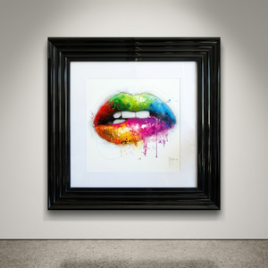 Framed print of Patrice Murciano "Rainbow Lips"